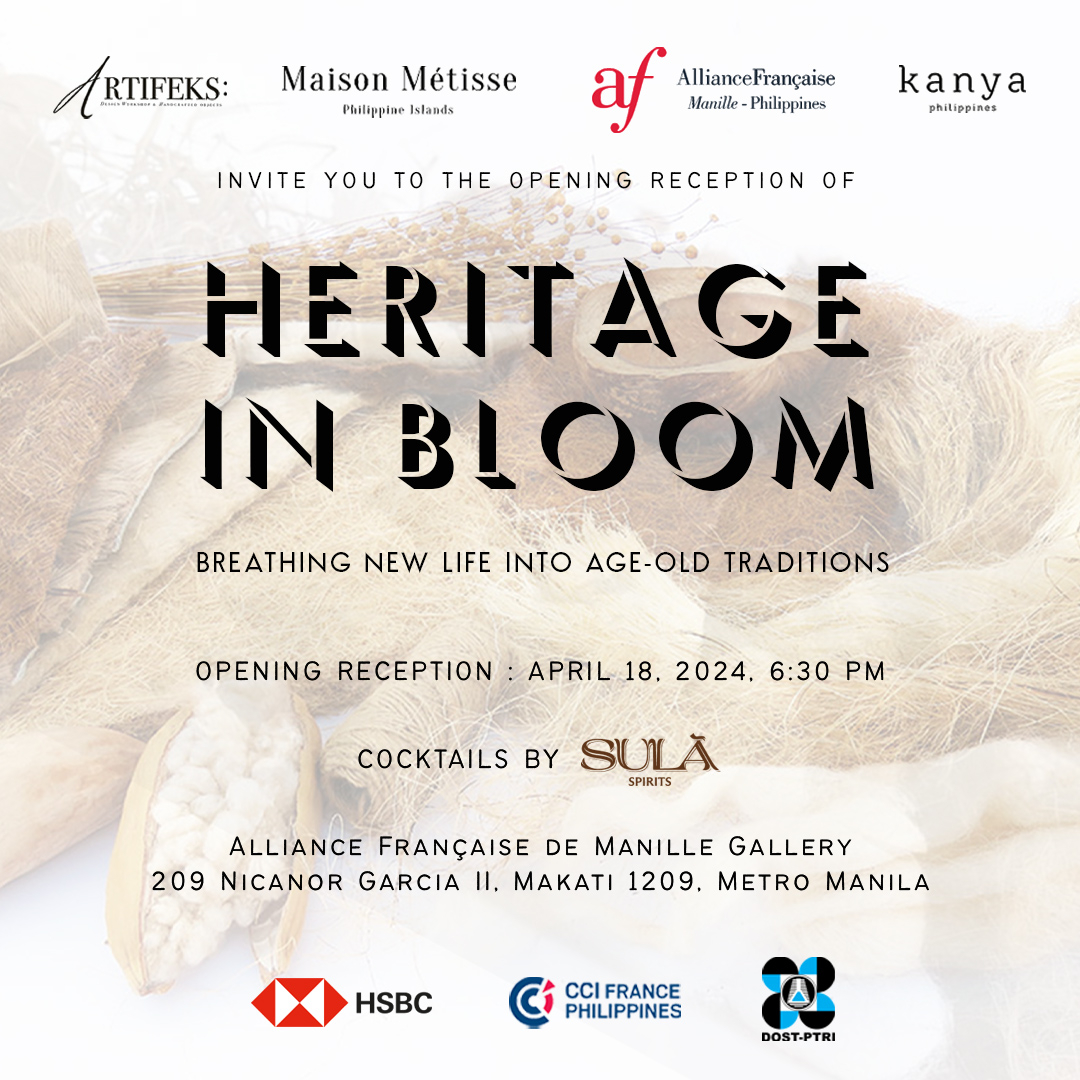 “Heritage in Bloom” commenced on April 18 at the Alliance Française de Manille Gallery