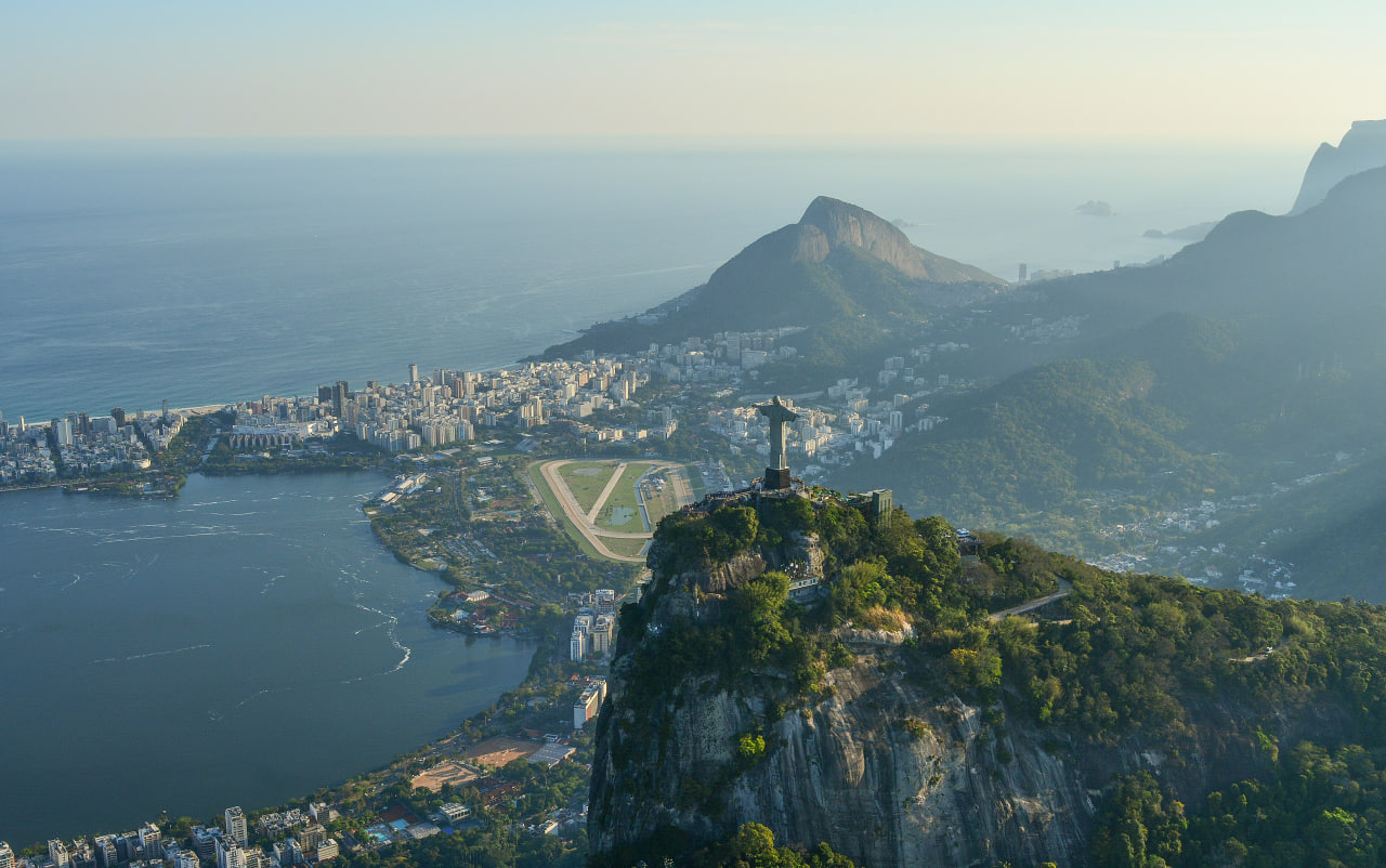 A majestic aerial view in Rio de Janeiro, Brazil