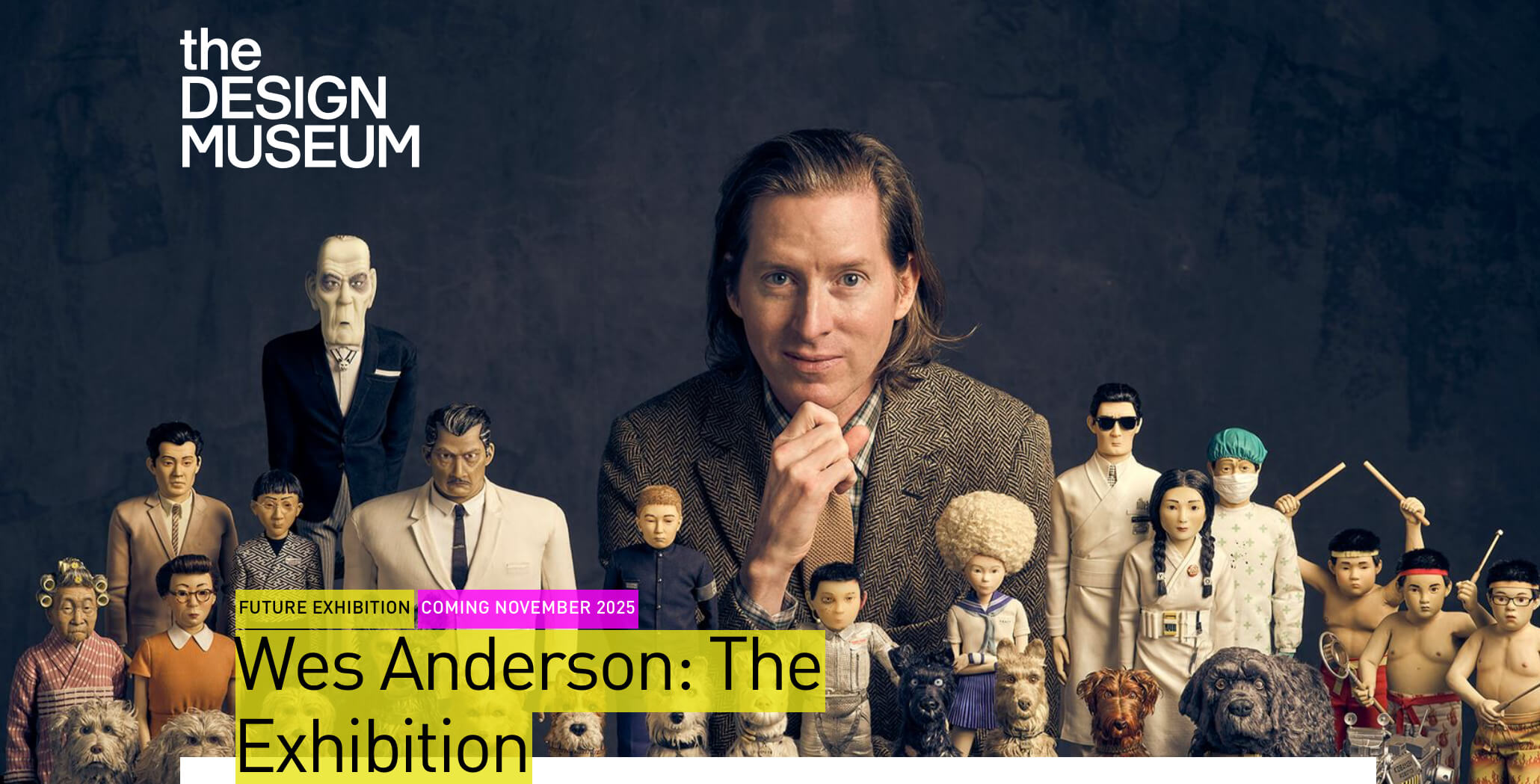 Wes Anderson with props from the Isle of Dogs