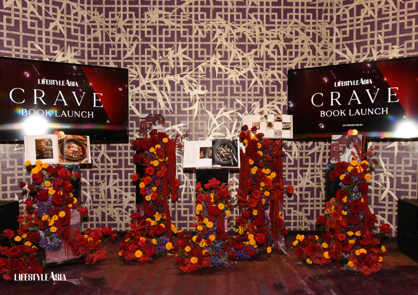 A line-up of Lifestyle Asia Crave books at the launch