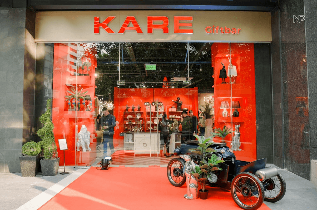 The facade of KARE's newest showroom at the Garden Towers, Makati