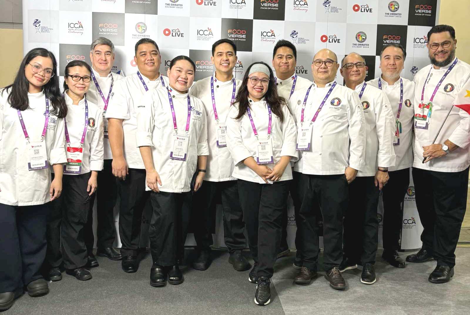 Philippine LTB Culinary The National Culinary Team Philippines: Apprentice Julie Ann de Guzman, Chef Cherrie Uy-Tan, Chef Sito Senn, Chef JA Ventura, Apprentice Sam Villanueva, Chef Maverick Javier, Chef Roslyn Palattao, Chef AC Agra, Chef Jerome Valencia, Chef James Antolin, Chef Fernando Aracama, and Chef Carlo Miguel 