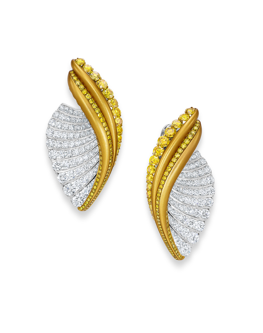 Forms Jewellery gold and diamond earrings 