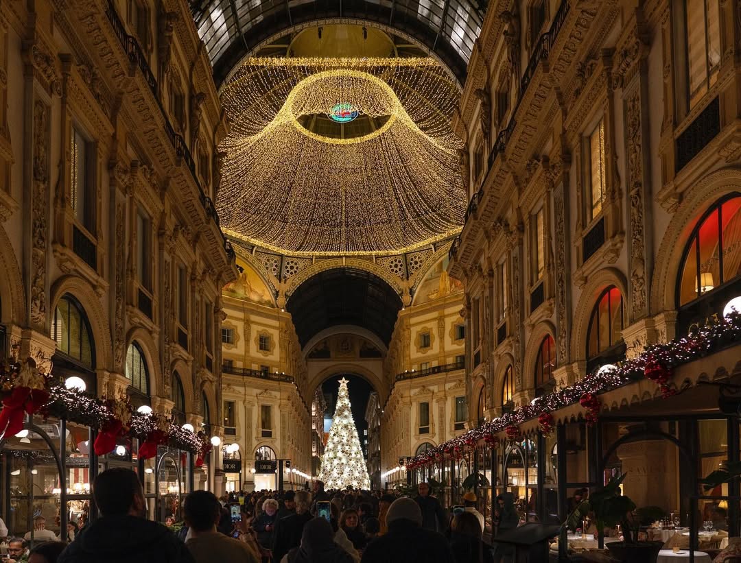 Galleria Vittorio Emanuele II trees are sponsored by top brands