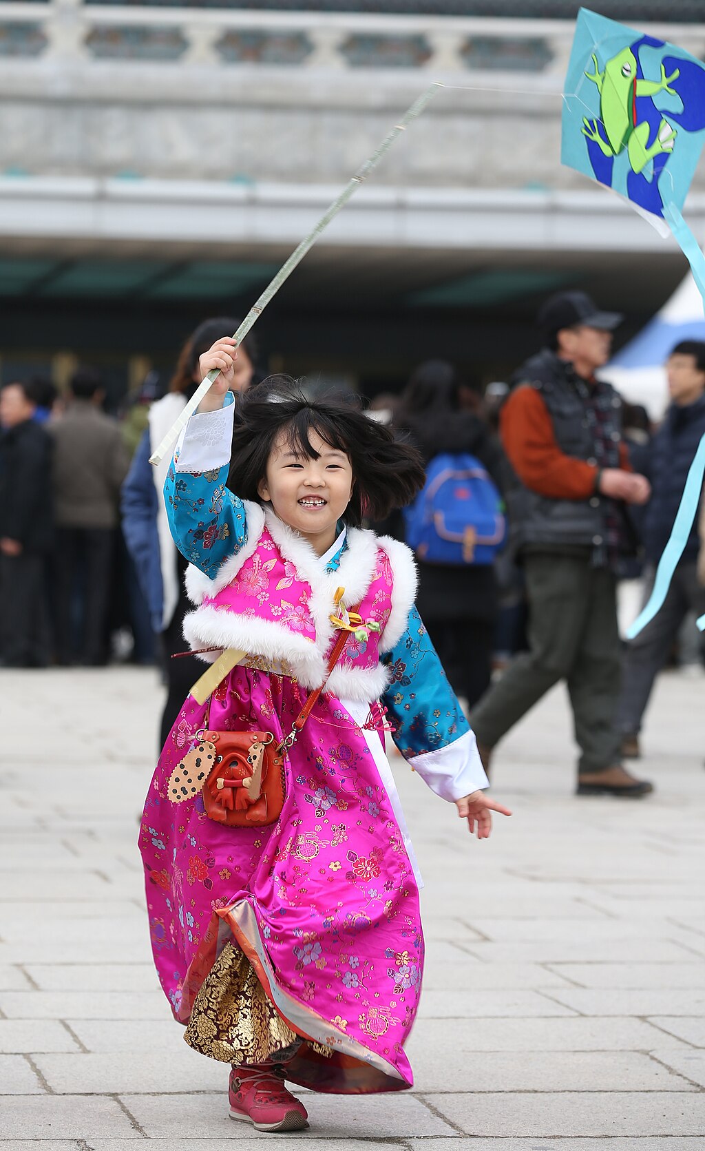 Flying kites is a popular activity during Seollal