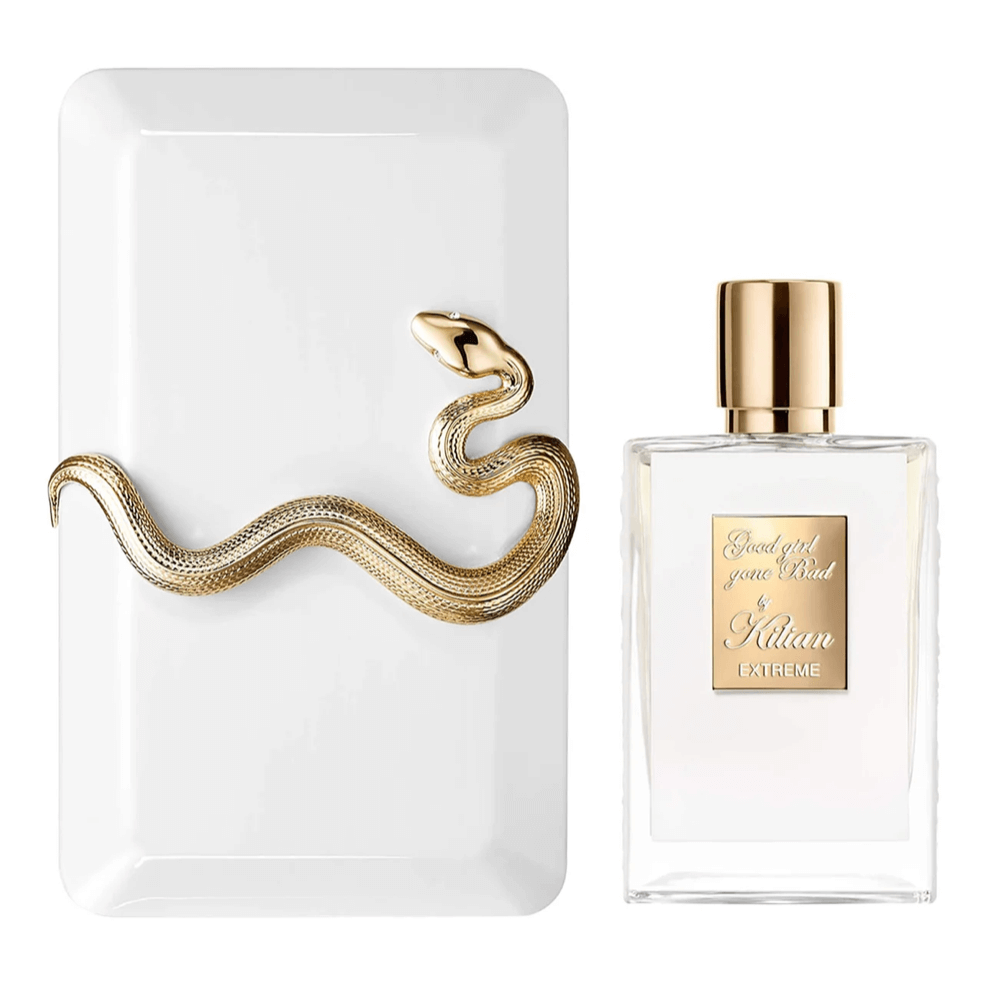 Killian Good Girl Gone Bad perfume with snake embellished clutch