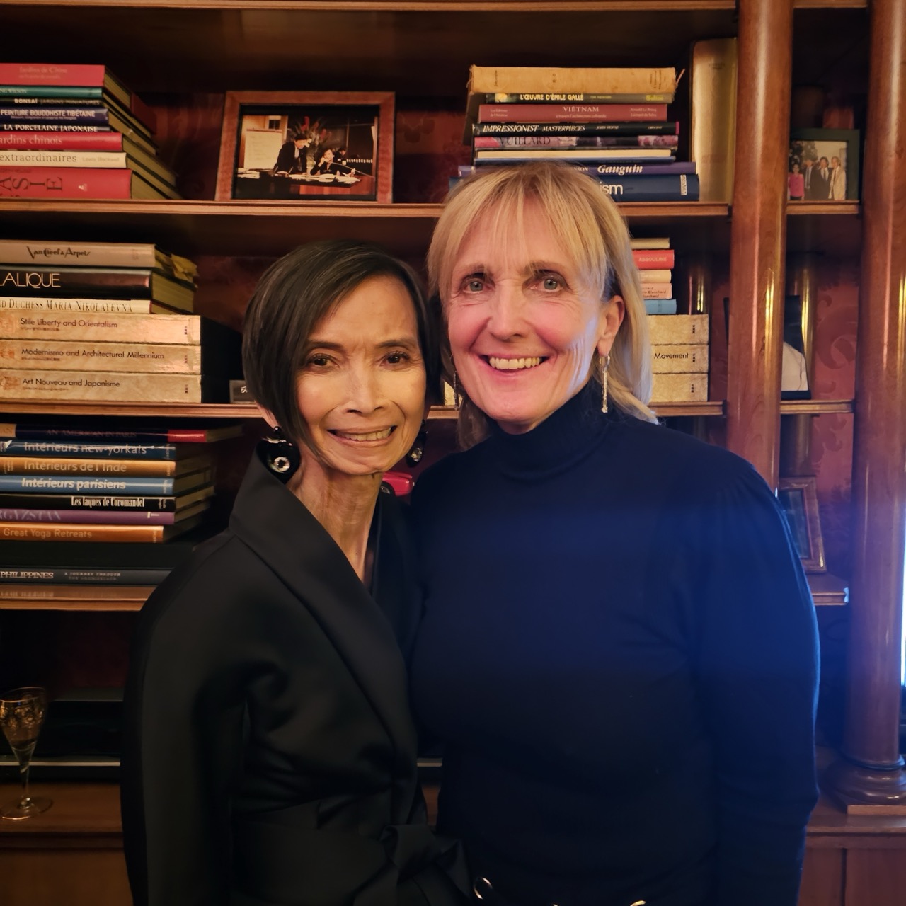 Josie Natori with Pamela Bosques; Sarah Cross; and Patti Theil shopping