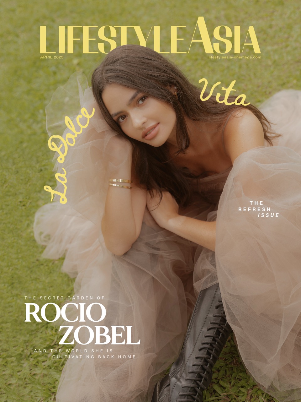 The cover of Lifestyle Asia's April 2025 issue featuring Rocio Zobel